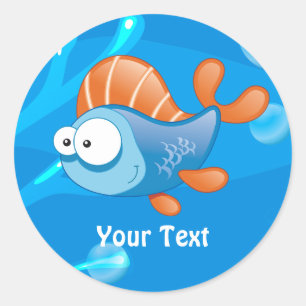 Ocean Aquatic Funny Fish Custom Sticker