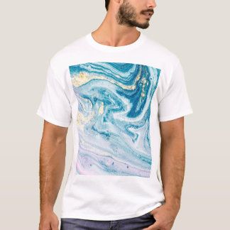 Ocean Art: Marble Agate Swirls. T-Shirt