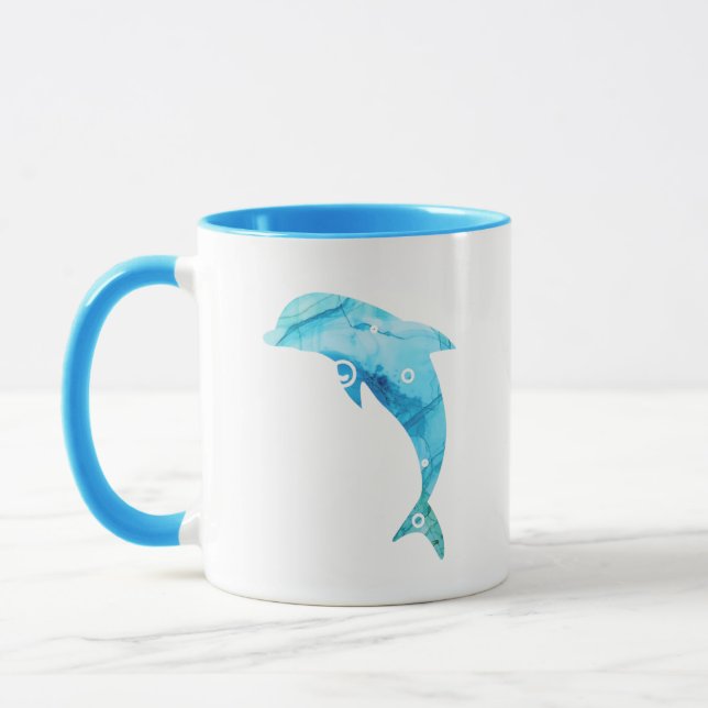 Ocean Art Mug - Dolphin 1 (Left)