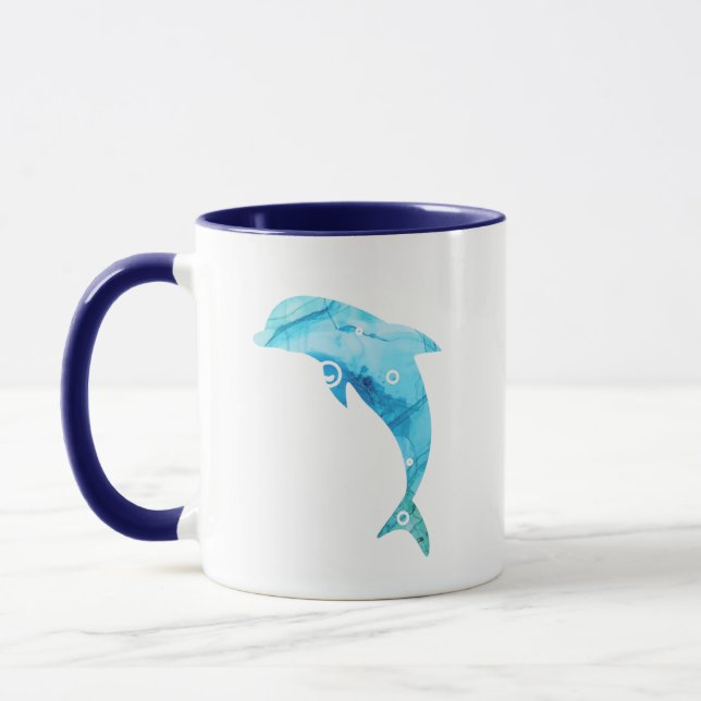 Ocean Art Mug - Dolphin 2 (Left)