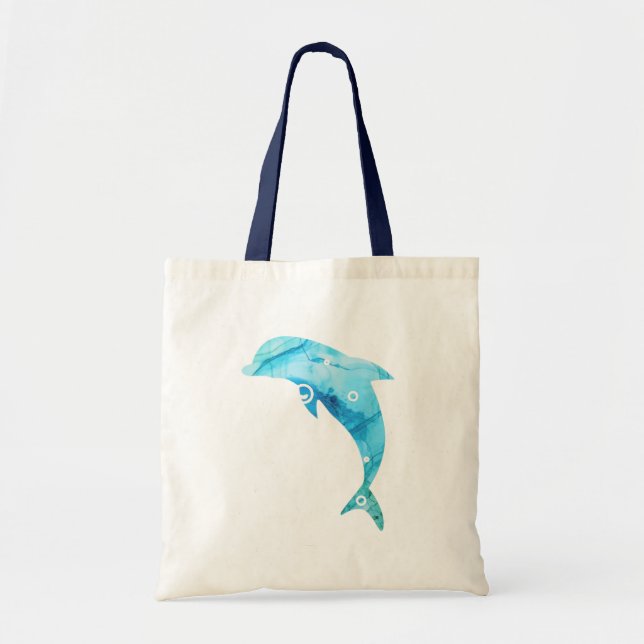 Ocean Art Tote - Dolphin Bag (Front)