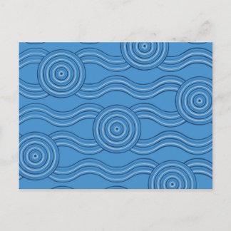 Ocean Australian Dreamtime River Pattern Postcard