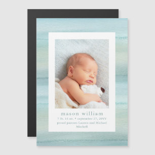 Ocean Baby Photo Birth Announcement