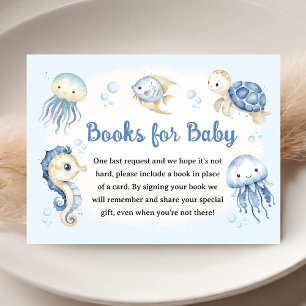 Ocean Baby Shower Boy Under The Sea Books For Baby Enclosure Card