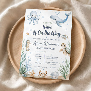 Ocean Baby Shower Invitation   Under the Sea Boy