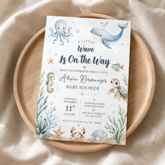 Ocean Baby Shower Invitation | Under the Sea Boy