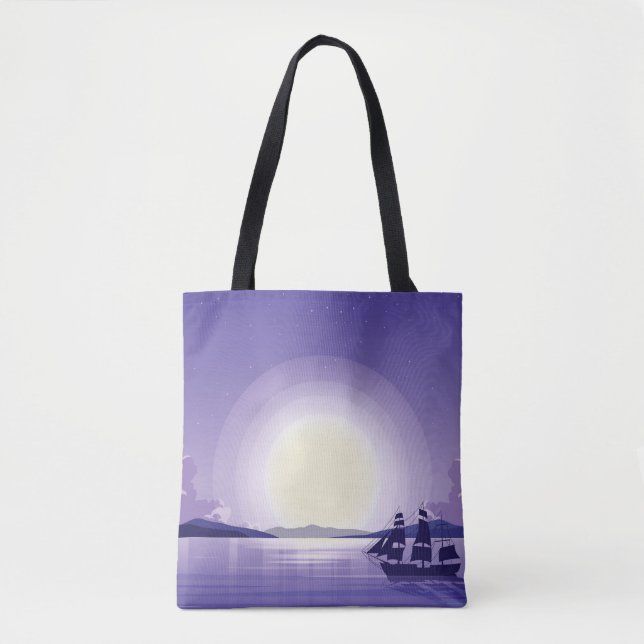 Ocean Background Tote Bag (Front)