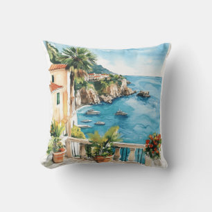 Ocean Bay Cliffs Travel Design Cushion