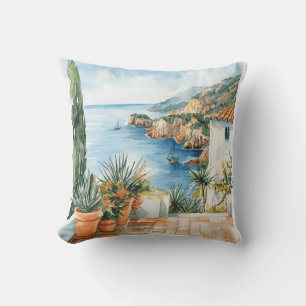 Ocean Bay Cliffs Travel Design Cushion