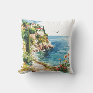 Ocean Bay Cliffs Travel Design Cushion