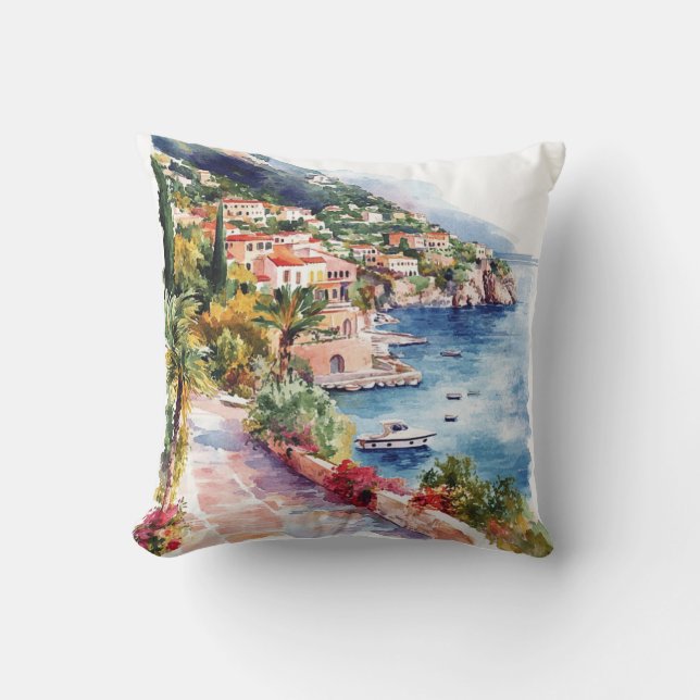 Ocean Bay Cliffs Travel Design Cushion (Front)