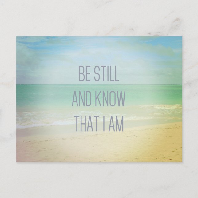 Ocean Be Still And Know That I Am Postcard (Front)