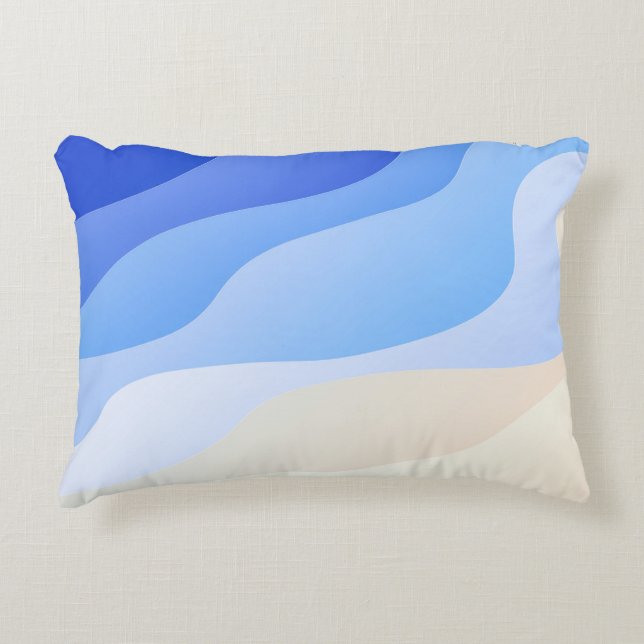 Ocean Beach Abstract Artwork | Accent Pillow (Front)