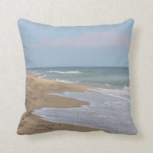 Ocean beach and waves cushion