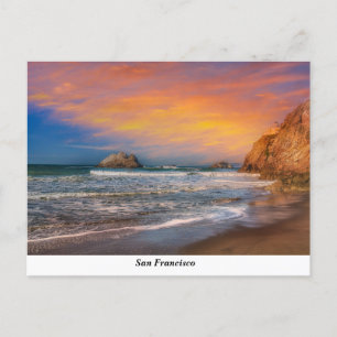 Ocean Beach at Sunset Postcard