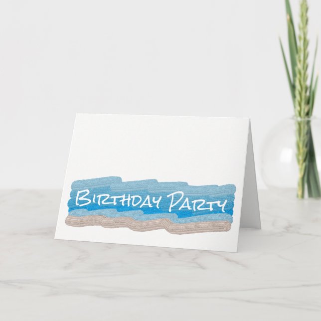 Ocean Beach Birthday Party Invitation (Front)