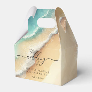 Ocean Beach Blue Watercolor Summer Favour Box