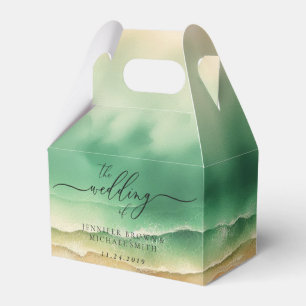 Ocean Beach Blue Watercolor Summer Sun Favour Box