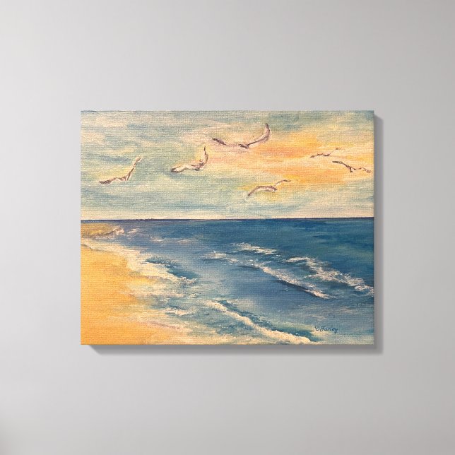 Ocean Beach Breeze Canvas Print (Front)