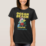 OCEAN BEACH CALIFORNIA Santa Christmas Surfing T-Shirt<br><div class="desc">OCEAN BEACH CALIFORNIA Santa Christmas Surfing</div>