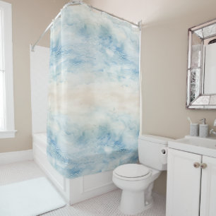 Ocean Beach Coastal   Shower Curtain