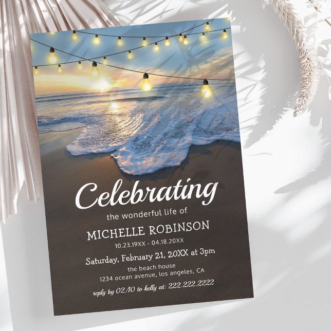 Ocean Beach Funeral | Celebration of Life Invitation (Creator Uploaded)