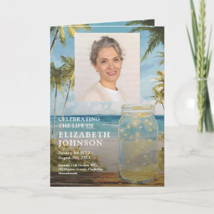 Ocean Beach Funeral Memorial Order Of Service Programme