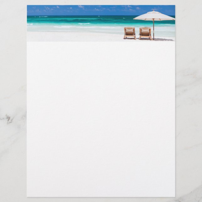 Ocean beach letterhead design (Front)