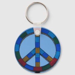 Ocean Beach Peace Sign Key Ring