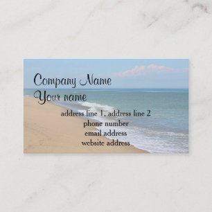 Ocean beach photo business card