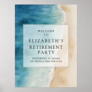 Ocean Beach Retirement Party Welcome Sign