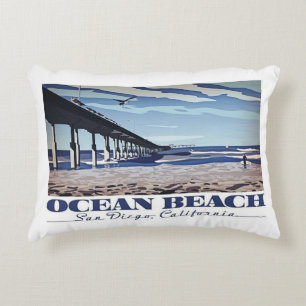Ocean Beach, San Diego, California Decorative Cushion