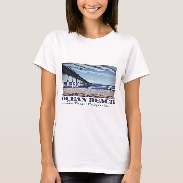 Ocean Beach, San Diego, California T-Shirt (Front)
