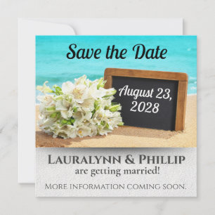 Ocean Beach Save the Date Wedding Invitation