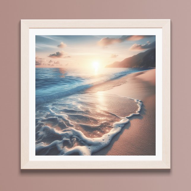 Ocean Beach Scene Coastal Sunset Wall Art (Creator Uploaded)