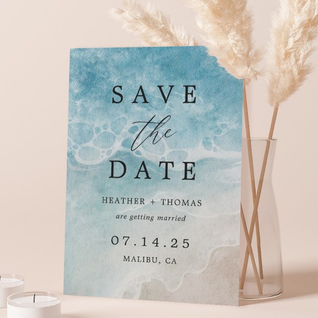 Ocean Beach Sea Destination Wedding Save The Date (Creator Uploaded)