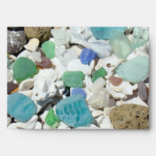 Ocean Beach Sea Glass Greeting Card Envelopes