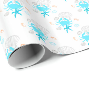 Ocean Beach Seashell Starfish  Wrapping Paper