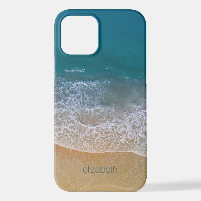 Ocean beach seashore personalised iPhone case (Back)