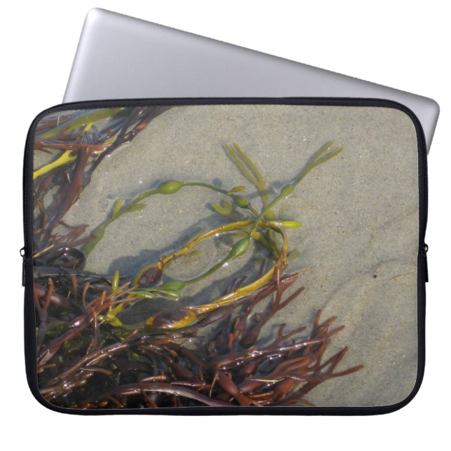 Ocean Beach Seaweed Laptop Sleeve (Front)