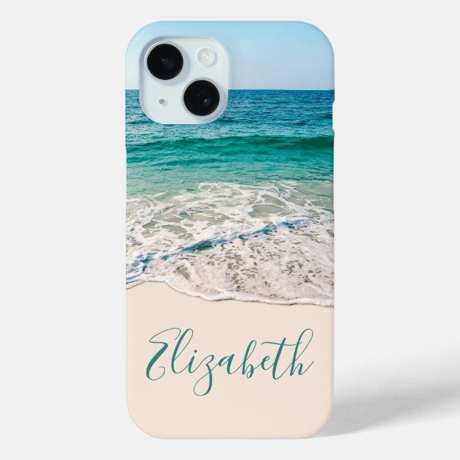 Ocean Beach Shore to Add Your Name Case-Mate iPhone Case (Back)