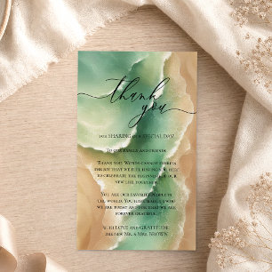Ocean Beach Summer Party Thank You Sunny Enclosure Card