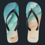 Ocean Beach SUMMER Watercolor Elegant Wedding Jandals<br><div class="desc">Ocean Beach SUMMER Watercolor Elegant Wedding</div>