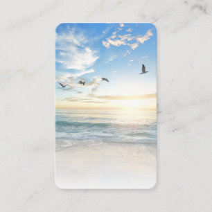 Ocean Beach Sympathy Funeral Memorial Card