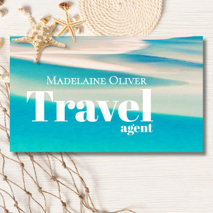 Ocean Beach Travel Agent Business Card QR Code