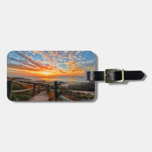 Ocean Beach View Tropical Sunset Paradise Dream Luggage Tag