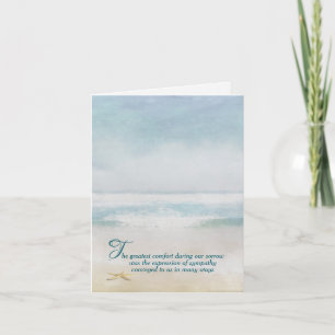 Ocean Beach Watercolor Sympathy Thank You Card