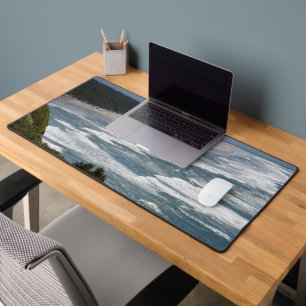Ocean Beach Waves Coastline Seascape Desk Mat