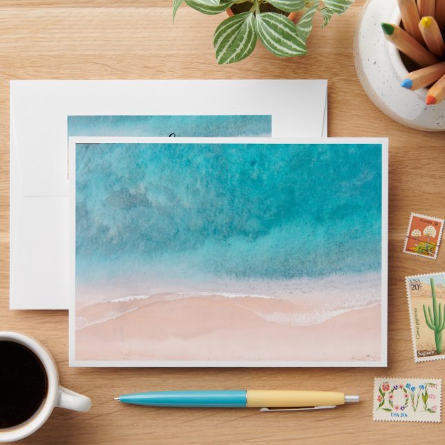 Ocean Beach Wedding Envelope (Desk)