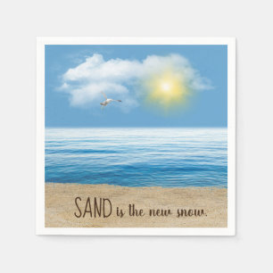 Ocean Beach With Sunshine Napkins